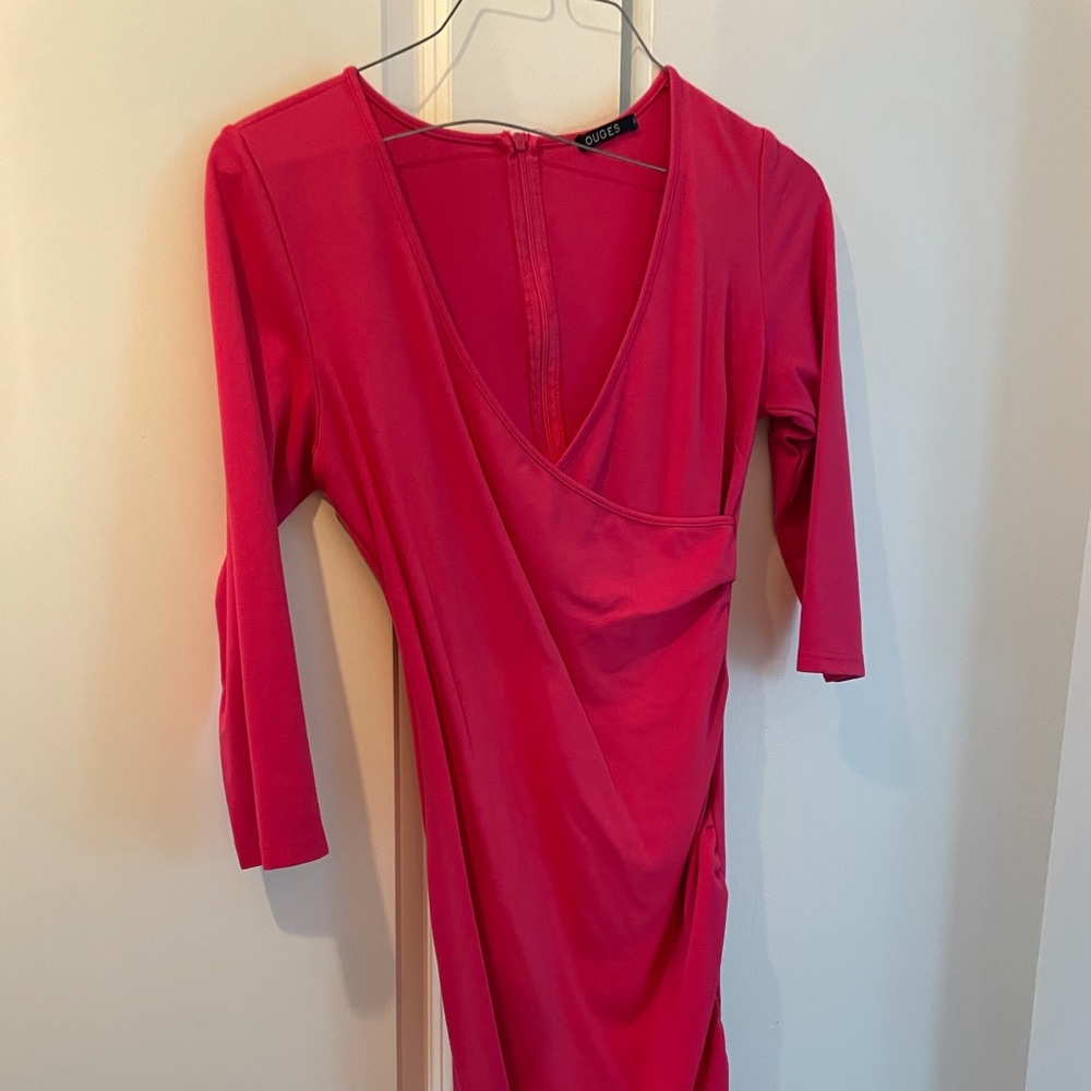 Pink wrap dress